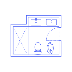 Layouts Bathrooms Primary Shower Bidet 2 Wall Center Drawing Svg Vector, Free Vectors File